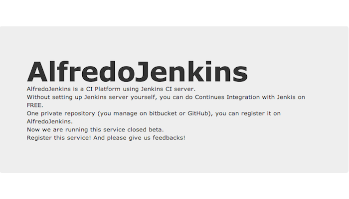 ソフトウェアの開発を継続的にサポートする AlfredoJenkins のクローズドベータ版を公開